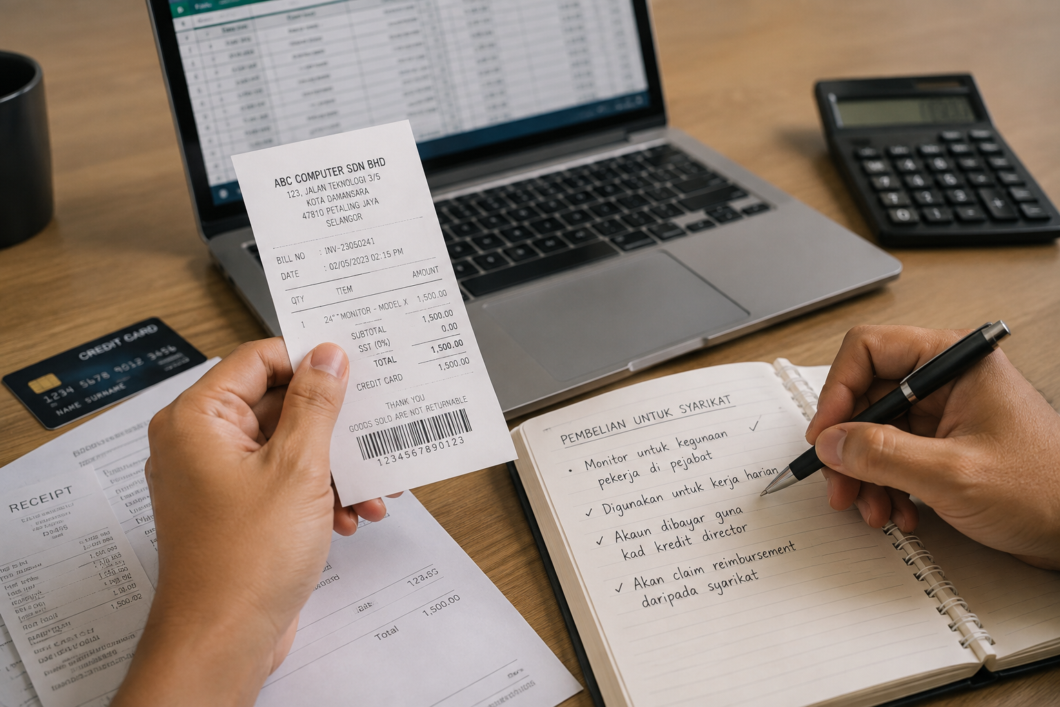 Resit Atas Nama Personal, Masih Boleh Claim Dalam Company?